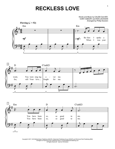 Reckless Love (arr. Phillip Keveren)