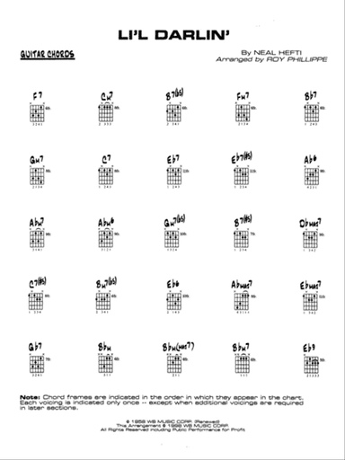 Li'l Darlin': Guitar Chords