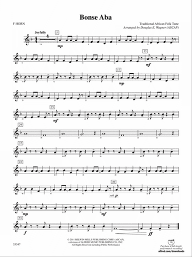 Bonse Aba: 1st F Horn