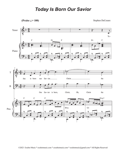 Today Is Born Our Savior (Duet for Tenor and Bass solo)