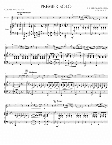 Arban Premier Solo for Cornet and Piano