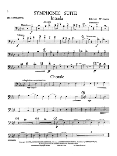 Symphonic Suite: 2nd Trombone