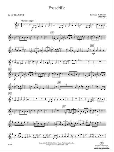 Escadrille: 1st B-flat Trumpet