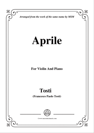 Tosti-Aprile, for Violin and Piano