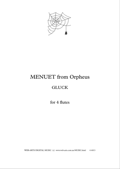 MENUET from ORPHEUS for 4 flutes - GLUCK