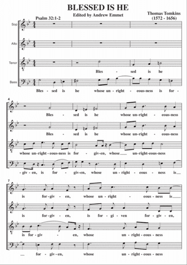 Blessed Is He A Cappella SATB