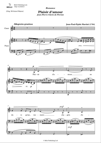 Plaisir d'amour (C Major)