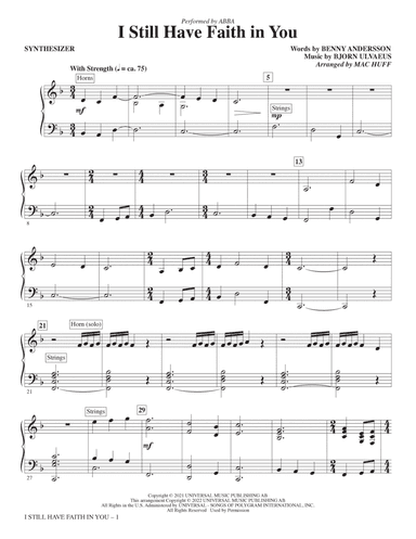 I Still Have Faith in You (arr. Mac Huff) - Synthesizer
