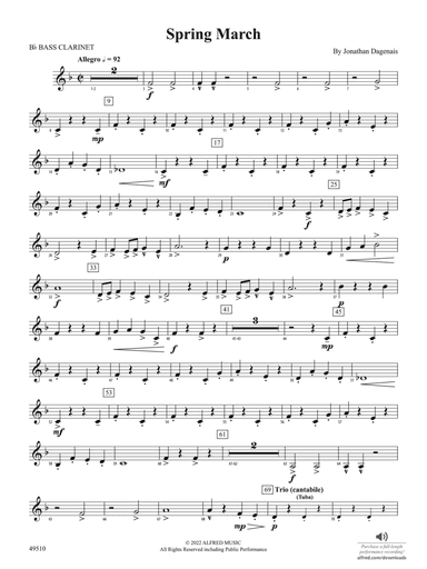 Spring March: B-flat Bass Clarinet