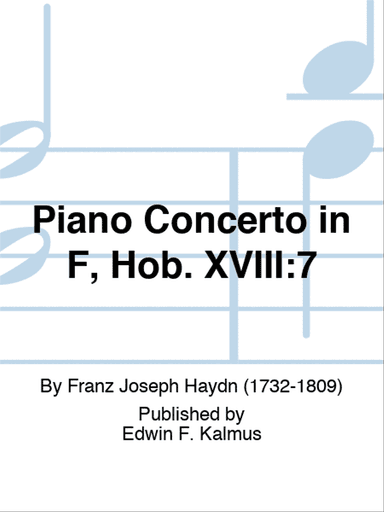 Piano Concerto in F, Hob. XVIII:7