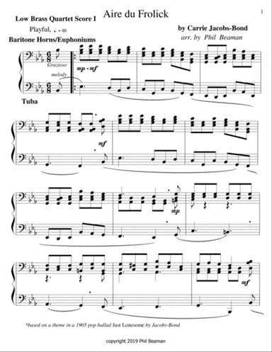 Aire du Frolick- low brass quartet I
