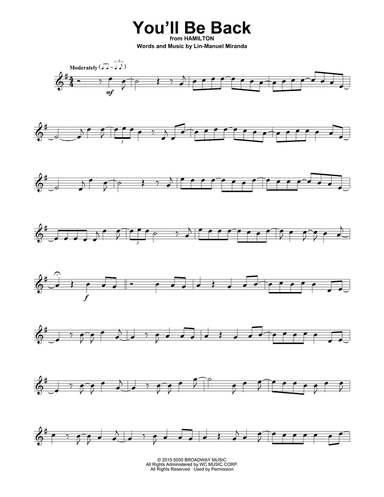 You'll Be Back (from Hamilton)