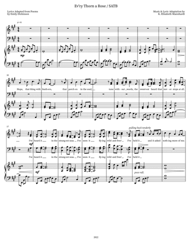 Ev'ry Thorn a Rose / SATB