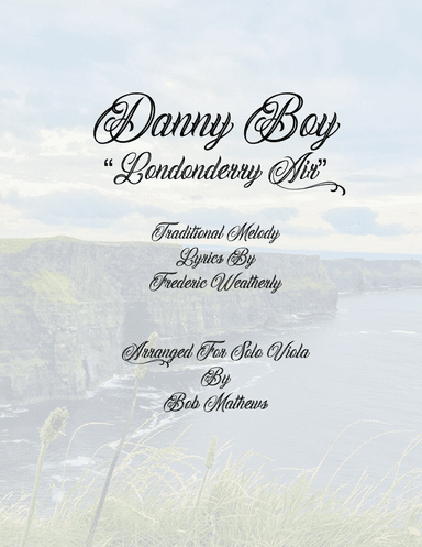 Danny Boy (Londonderry Air) for Viola Solo