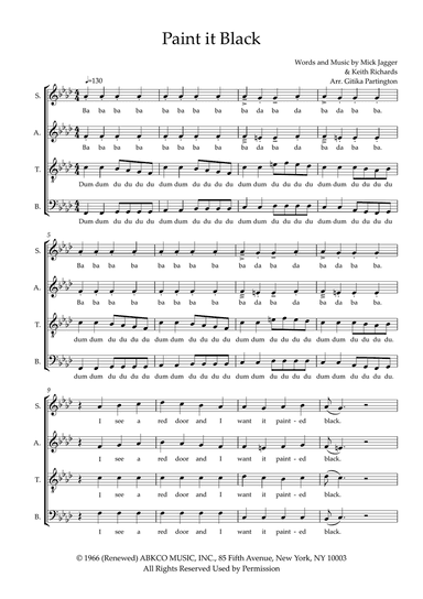 Paint It, Black (arr. Gitika Partington)