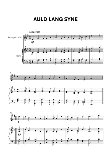 Auld Lang Syne (for Trumpet and Piano)