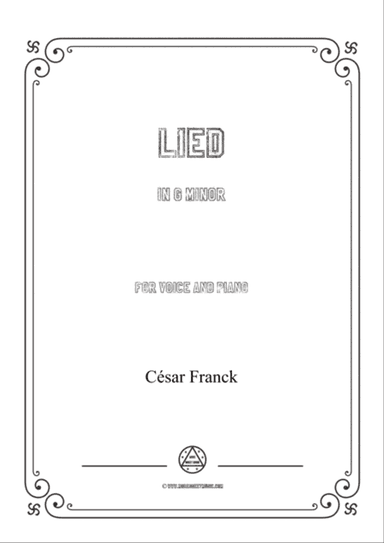 Franck-Lied in g minor,for voice and piano