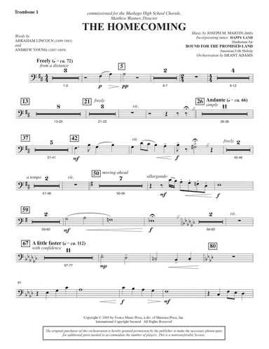 The Homecoming - Trombone 1
