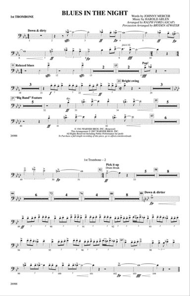 Blues in the Night: 1st Trombone