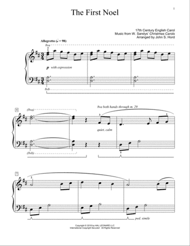 The First Noel (arr. John S. Hord)