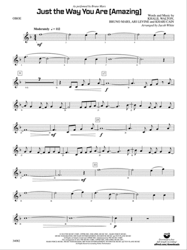 Just the Way You Are (Amazing): Oboe