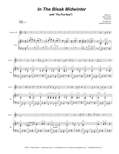 In The Bleak Midwinter (with "The First Noel") (Bb-Trumpet solo and Piano)