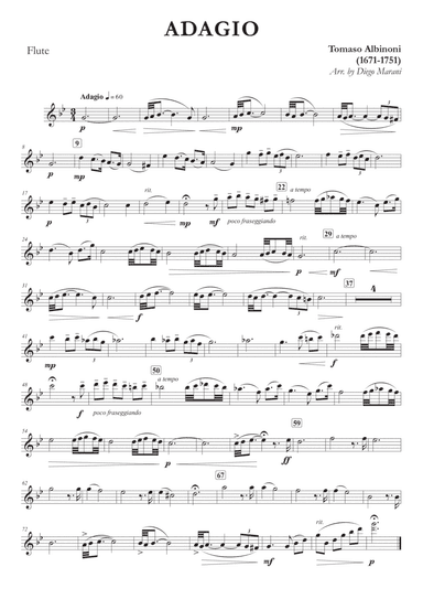 Albinoni's Adagio for Flute and Piano