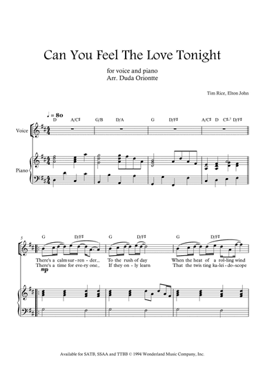 Can You Feel The Love Tonight