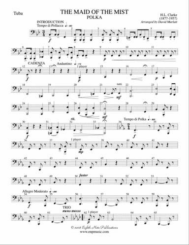 The Maid of the Mist (Solo Cornet and Concert Band): Tuba