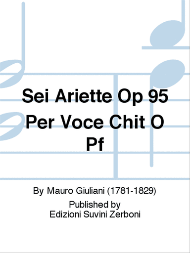 Sei Ariette Op 95 Per Voce Chit O Pf