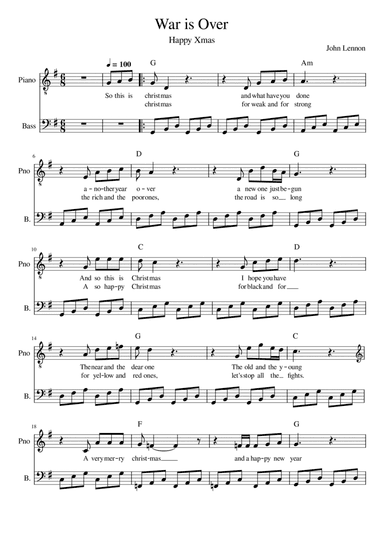 Happy Xmas (war Is Over)