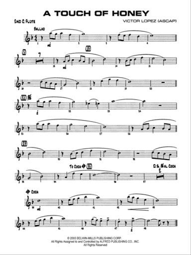 A Touch of Honey: 2nd Flute