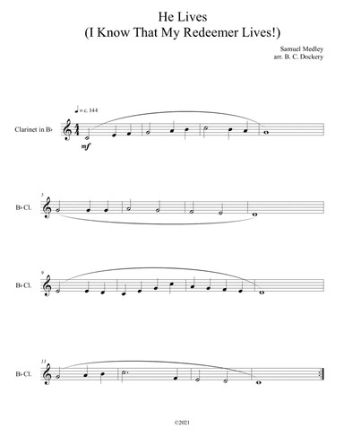 He Lives (Clarinet Solo)