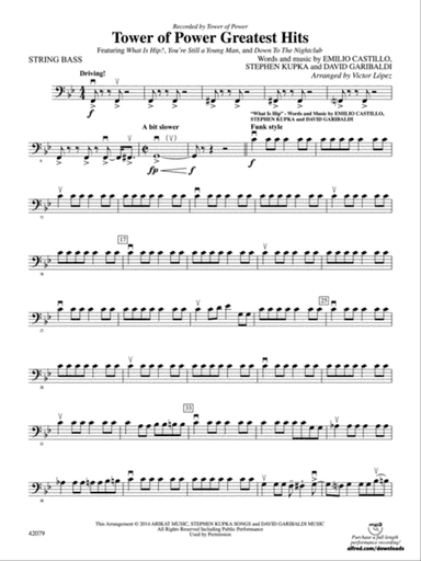 Tower of Power Greatest Hits: String Bass