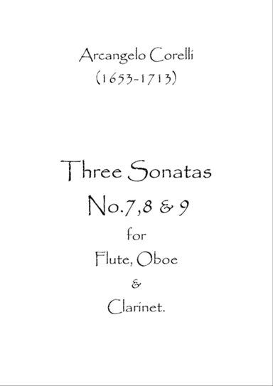 Three Sonatas No.7,8 & 9
