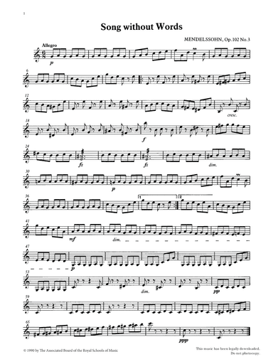 Song without Words from Graded Music for Tuned Percussion, Book III