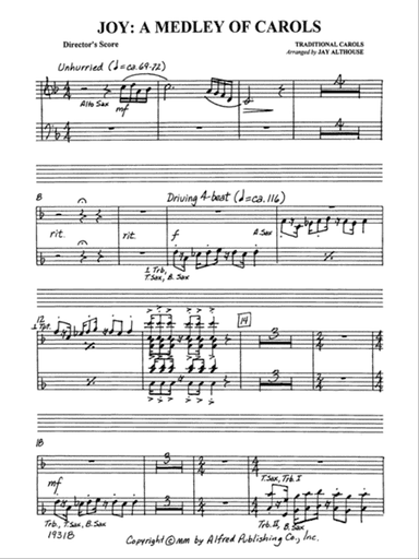 Joy: A Medley of Carols: Score