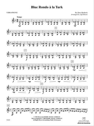Blue Rondo à la Turk: Vibraphone