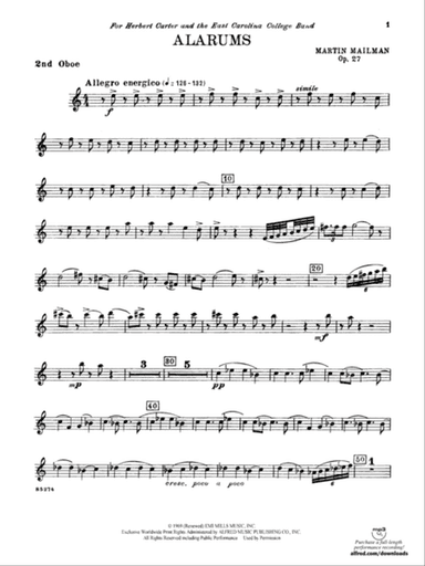 Alarums, Op. 27: 2nd Oboe