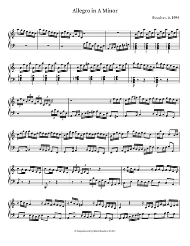 Allegro in A Minor
