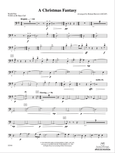 A Christmas Fantasy: (wp) B-flat Tuba B.C.