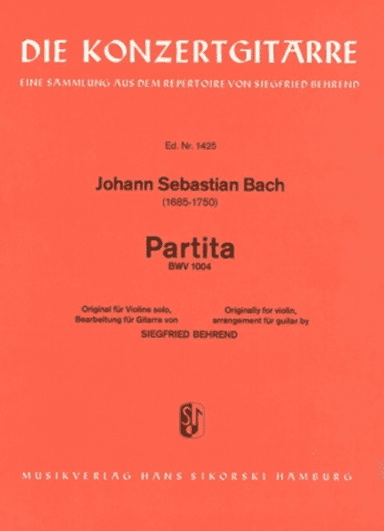 Partita Bwv1004 Guitar