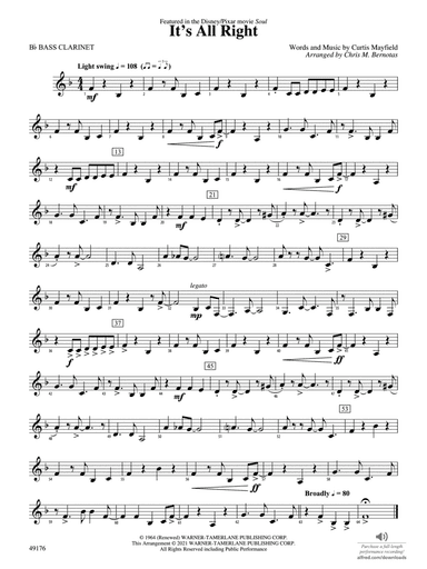 It's All Right: B-flat Bass Clarinet