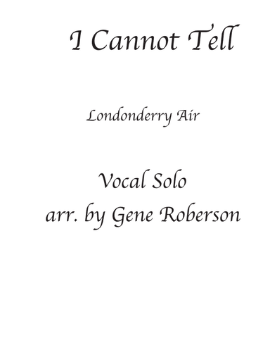 Londonderry Air Organ and Voice
