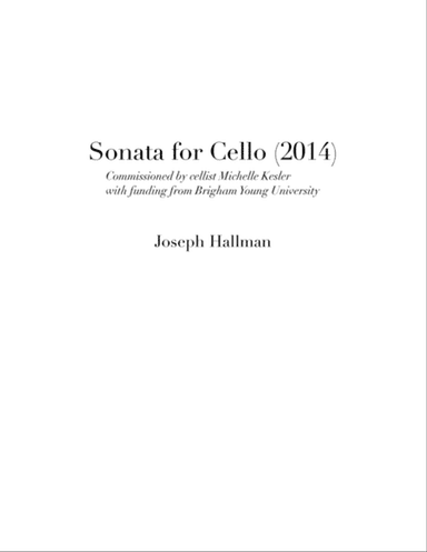 Sonata for cello and piano (2014)