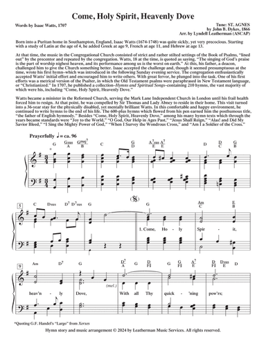 Come, Holy Spirit, Heavenly Dove