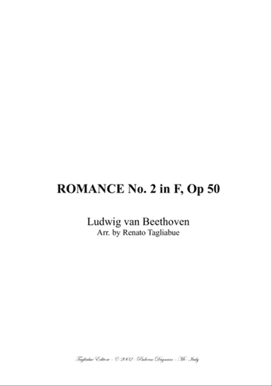 ROMANCE No. 2 Op. 50 - Beethoven - Only score, without parts