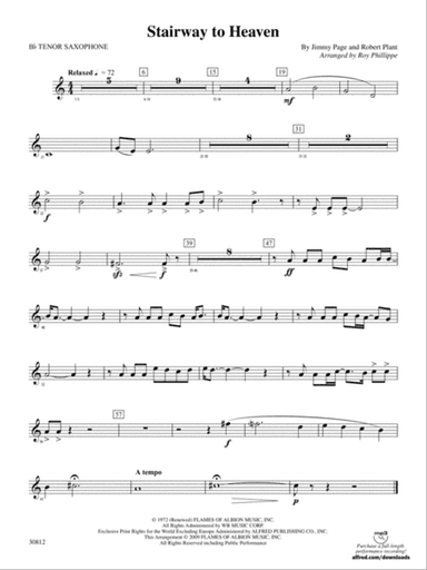 Stairway to Heaven: B-flat Tenor Saxophone
