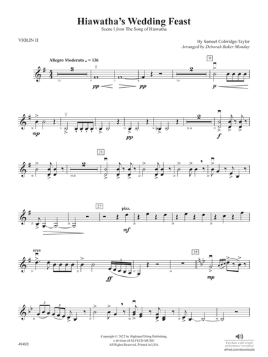 Hiawatha's Wedding Feast: 2nd Violin
