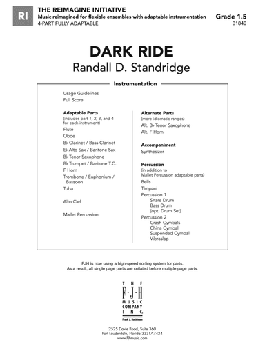 Dark Ride: Score